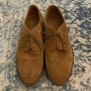 Tan Suede Oxford style Mens Shoes